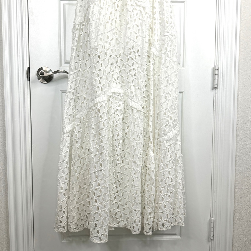 LACE THE LABEL Anthropologie NEW Eyelet Cutout Halter Dress NEW Size M White - Picture 5 of 16